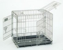 Precision Pet 1131-11321 3-Door Sterling Silver Deluxe Great Crate1000 - 19 x 12 x 15 Inch - Includes Pawsitively Housebroken DVD