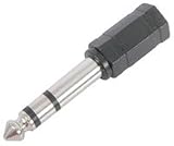 Adaptor 6.3mm stereo plug to 3.5mm stereo jack socket