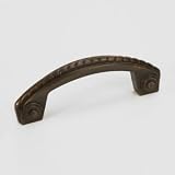Jeffrey Alexander Calais 3-5/8 OL Solid Brass Rope Pull, Dark Brushed Antique Copper