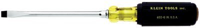 Klein Tools - Heavy-Duty Slotted Keystone-Tip Cushion-Grip Screwdrivers 8" Round Screwdriver - Sold as 1 Each