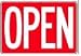 OPEN (Back side is CLOSED) 10x14 Heavy Duty Plastic Sign