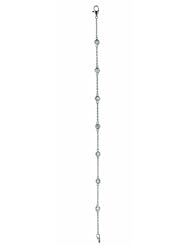 0.75 Carat 7 Section Bezel Diamond Chain Bracelet 14K White Gold