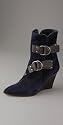 Givenchy Shoes Two Buckle Wedge Ankle Bootie