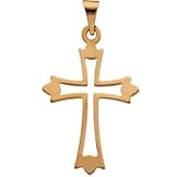 14K Yellow Gold Cross Pendant