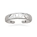 Rhodium Plated Toe Ring with 3 CZs