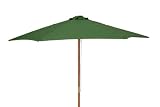 from LiLo Leisure 2.7m Green Wooden Garden Parasol with Pulley 35mm