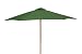 2.7m Green Wooden Garden Parasol with Pulley 35mm