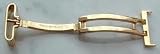18mm Gold Deployment buckle please contact us. Usable length is measured from the buckle to the last hole. (18GSDB)