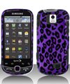 Purple with Black Leopard Pattern Design Snap on Hard Skin Shell Protector  ....