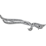 14K White Gold Diamond Fashion Brooch