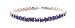 L. Erickson USA Squared Stone Swarovski Stretch Bracelet - Purple Velvet Swarovski