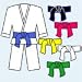 Karate Uniform Laser Set in your choice of Black or White Gi