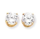 14k 9mm Cubic Zirconia earring XE76CZ