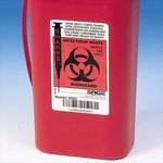 Kendall Transportable Sharps Container, 1 Quart, Red, Each