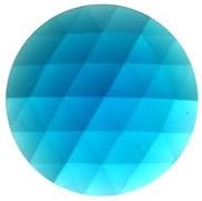Stained Glass Jewels - 50mm Round Faceted - Turquoise