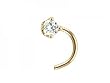 2.5mm Genuine Diamond Nose Ring Prong Set
