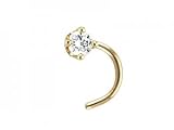 2.5mm Genuine Diamond Nose Ring Prong Set