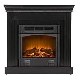 SEI Walden Black Electric Fireplace