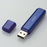 ELECOM  パスワード自動認証機能付USBフラッシュメモリ 1GB(ブルー) MF-NU201GBU