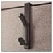 Universal 08607 Recycled Cubicle Double Coat Hook, Plastic, Charcoal