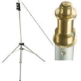 Adorama 7.5' Chrome Kit Light Stand with 3/8 Stud, 3 Section with 2 Risers.