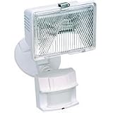 Heath Zenith SL-5525-WH 250-Watt Quartz Motion-Sensing Light, White