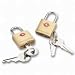 Travel Key Lock, w/ 4 Keys, TSA Approved, 2/ST, Brass, Sold as 1 set