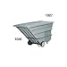 Rubbermaid Commercial Forkliftable Polyethylene Dump Truck, Black, 1900 lbs Load Capacity, 50" Height, 81-1/2" Length x 55-1/2" Width