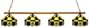Iowa Hawkeyes 4-Light Executive "Game Table" Lamp