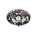 DALE TIFFANY - 7096/3LTF: 15X9 HOLLYHOCK FLUSHMOUNT - ANTIQUE BRASS