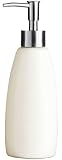 Matt White Stoneware Bathroom Lotion Soap Dispenser