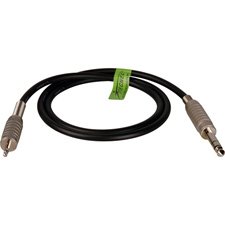 New Tecnec 1.5 Foot Audio Cable 1/4s-3.5s Black High Density Braided Shield Reasonable Price