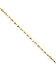 14k Gold 2.5mm D/C Extra-Lite Rope Chain 14 Inches