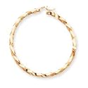 14k Polished 3mm Twisted Hoop Earrings