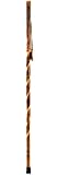 54  Hickory  Twizzle  Walking Stick with Carved Twist and Paw Print Strap