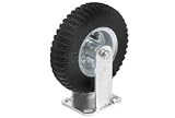 Rigid Plate Caster 6 Full Pneumatic Wheel 200 Lb. Capacity