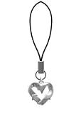 Silver Recycle Arrow Heart - Cell Phone Charm [Jewelry]