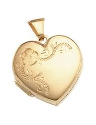 14K Yellow Gold 17.50X17.50 Mm Heart Locket