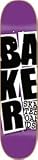 Baker Stacked Purple Skateboard Deck - 7.56 x 31.5