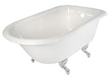 56 inches Elizabethan Classics Cast Iron Clawfoot Tubs with No Faucet Drillings