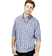 XXXL Pure Cotton Easycare Over Checked Shirt