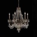 Vanderbilt 27 inch crystal chandelier in English bronze finish