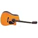New Maxam 41 Inch Acoustic Electric Six String Guitar Classic Wood Tone Finish Black Pick Guard