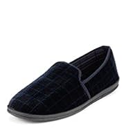 Slip-On Checked Slippers