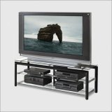 Tech-Craft HK60B Bernini Series Black and Silver 60" TV Stand