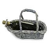 NOVICA Recycled paper wine bottle holder, 'Blue News'