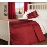 Passion Faux Silk Single Bedspread in Red