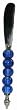 Decorative Stainless Steel Cheese Spreader Blue Glass Bead Handle Set/2
