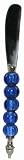 Decorative Stainless Steel Cheese Spreader Blue Glass Bead Handle Set/2