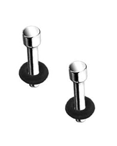 316L Surgical Stainless Steel Flathead Plugs w/ 1-O-Ring